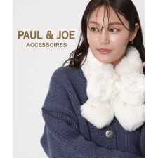 ポールアンドジョーアクセソワ(PAUL & JOE ACCESSOIRES)の★2025秋冬新色追加★リボンフェイクファーマフラー 10×85cm ロゴチャーム付き