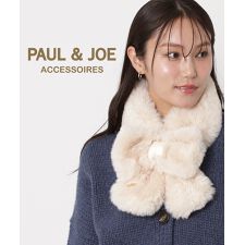 ポールアンドジョーアクセソワ(PAUL & JOE ACCESSOIRES)の★2025秋冬新色追加★リボンフェイクファーマフラー 10×85cm ロゴチャーム付き