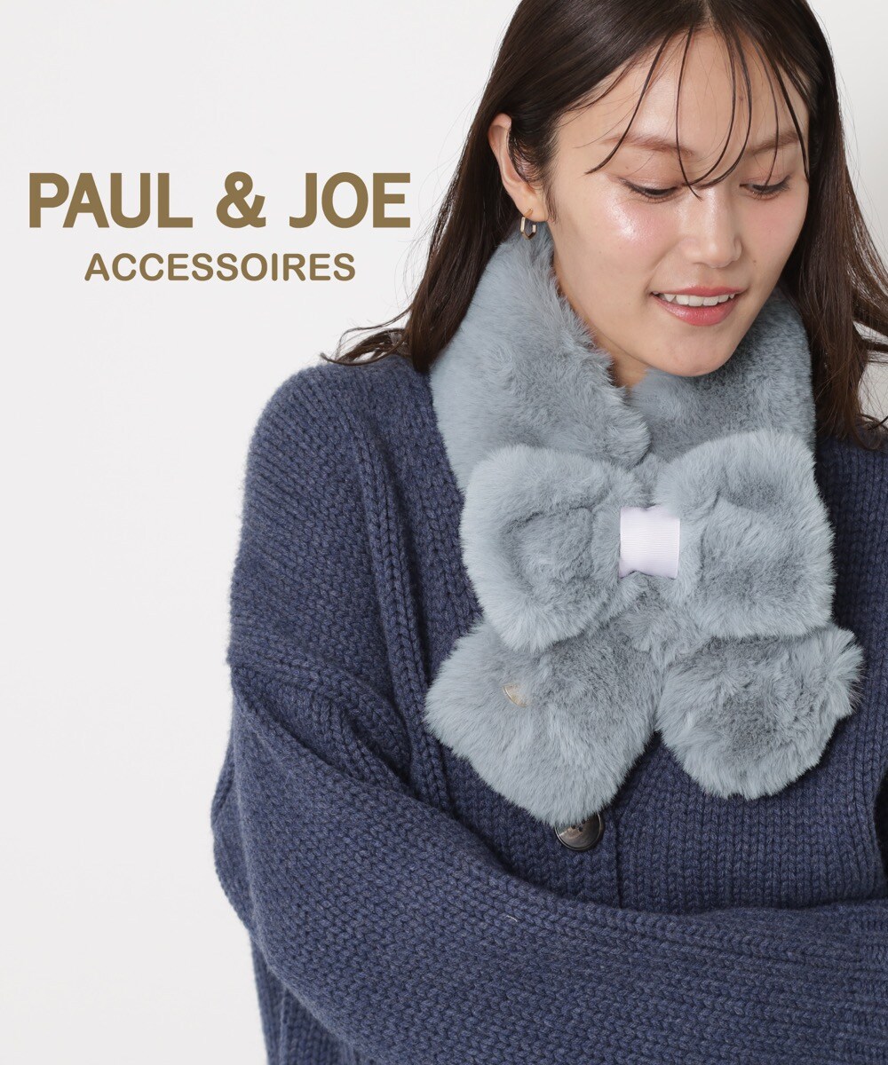 ☆2025秋冬新色追加☆リボンフェイクファーマフラー 10×85cm ロゴ