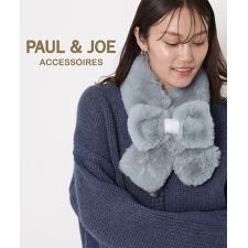 ポールアンドジョーアクセソワ(PAUL & JOE ACCESSOIRES)の★2025秋冬新色追加★リボンフェイクファーマフラー 10×85cm ロゴチャーム付き