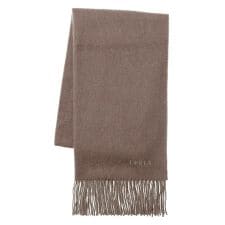 【洗える】カシミヤ100%紡毛厚手ストール 50×190cm 無地 ロゴ