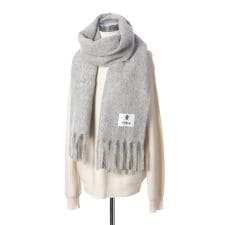 アルパカ混ボリュームマフラー／40cm幅／日本製