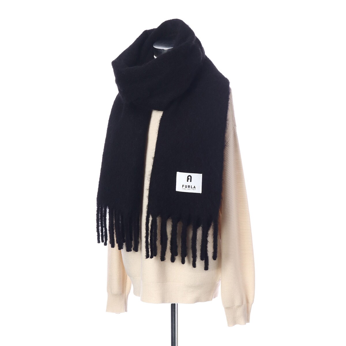 アルパカ混ボリュームマフラー／40cm幅／日本製 | フルラ(FURLA