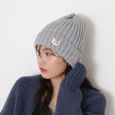 ポールアンドジョーアクセソワ(PAUL & JOE ACCESSOIRES)のリブニット 帽子 ヌネット ワンポイント 無地