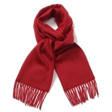 フルラ(FURLA)の【洗える】カシミヤ100%紡毛厚手マフラー 30×180cm 無地 ロゴ