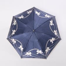 ランバン オン ブルー(LANVIN en Bleu)の雨傘 折りたたみ傘 リボン ハート