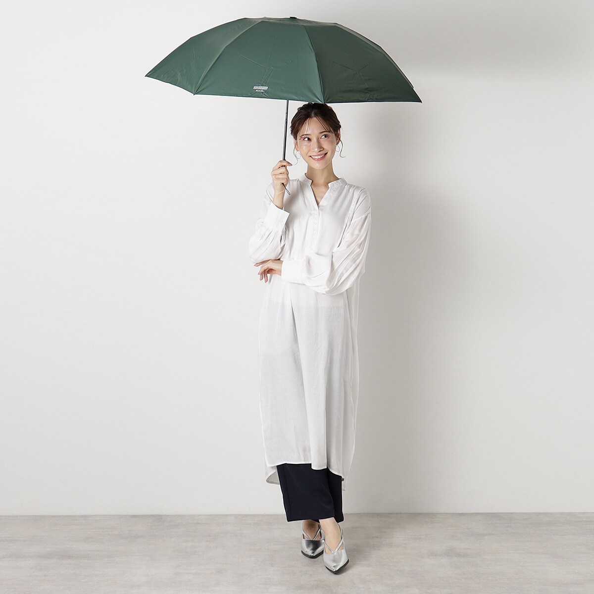 大きい 60cm】晴雨兼用折りたたみ傘 無地 -バーブレラサン