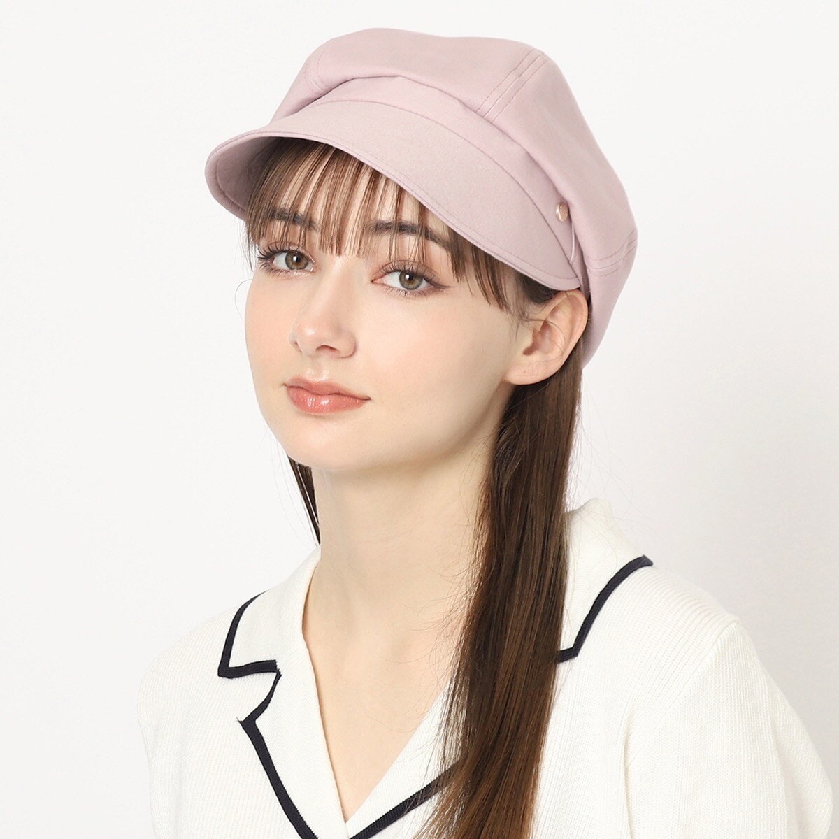 日本製】コットンキャスケット 帽子 UV サイズ調整 ロゴチャーム