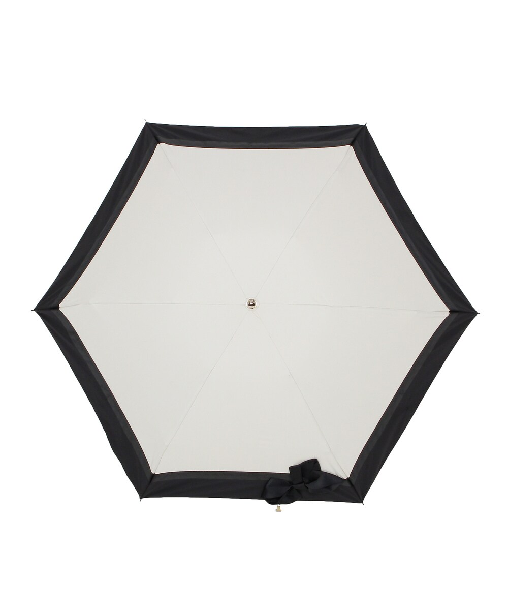 専用出品　晴雨兼用折りたたみ日傘　切り継ぎビジューりぼん 晴雨兼用折りたたみ日傘 バイカラー 切り継ぎ ビジュー リボン