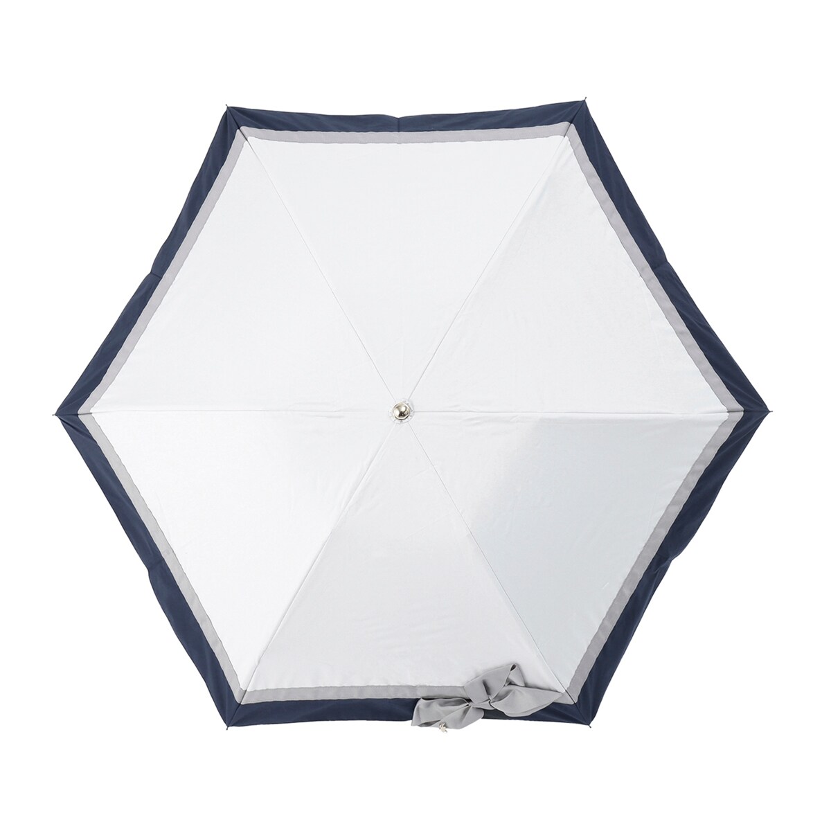 【新品】LANVIN en Bleu晴雨兼用折たたみ日傘切り継ぎビジューりぼん LANVIN en Bleu 折りたたみ傘 遮光 晴雨兼用折りたたみ日傘 切り