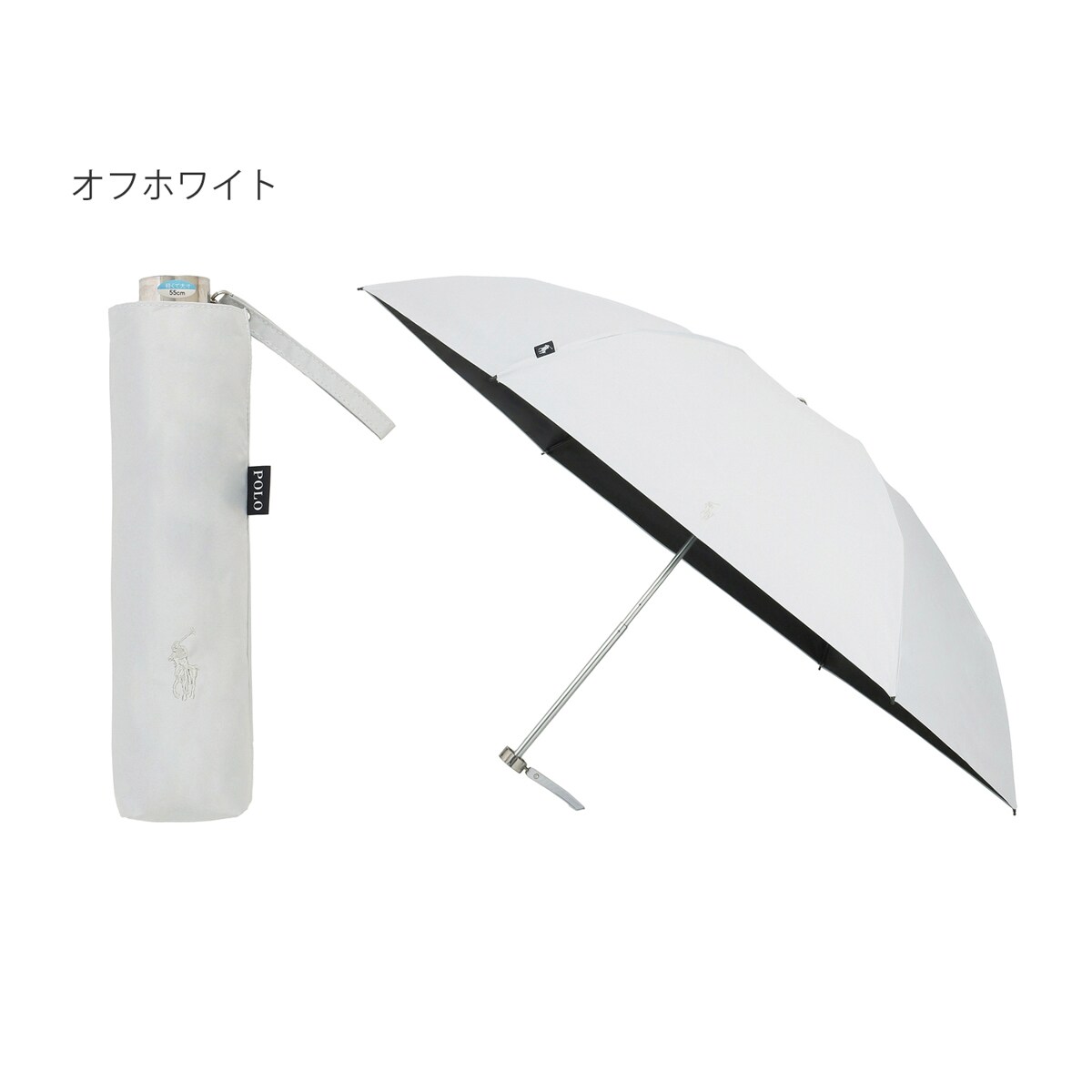ラルフローレン 日傘 雨傘 傘 晴雨兼用 一級遮光 楽折れ 大寸 オフホワイト ポロ ラルフ ローレン POLO RALPH LAUREN 【WEB限定】晴雨兼用