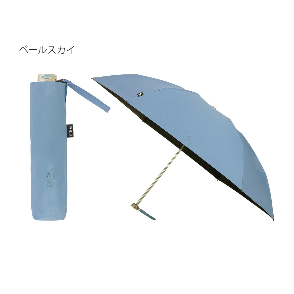 晴雨兼用日傘 折りたたみ傘 ポロベアプリント／遮光 遮熱 UV