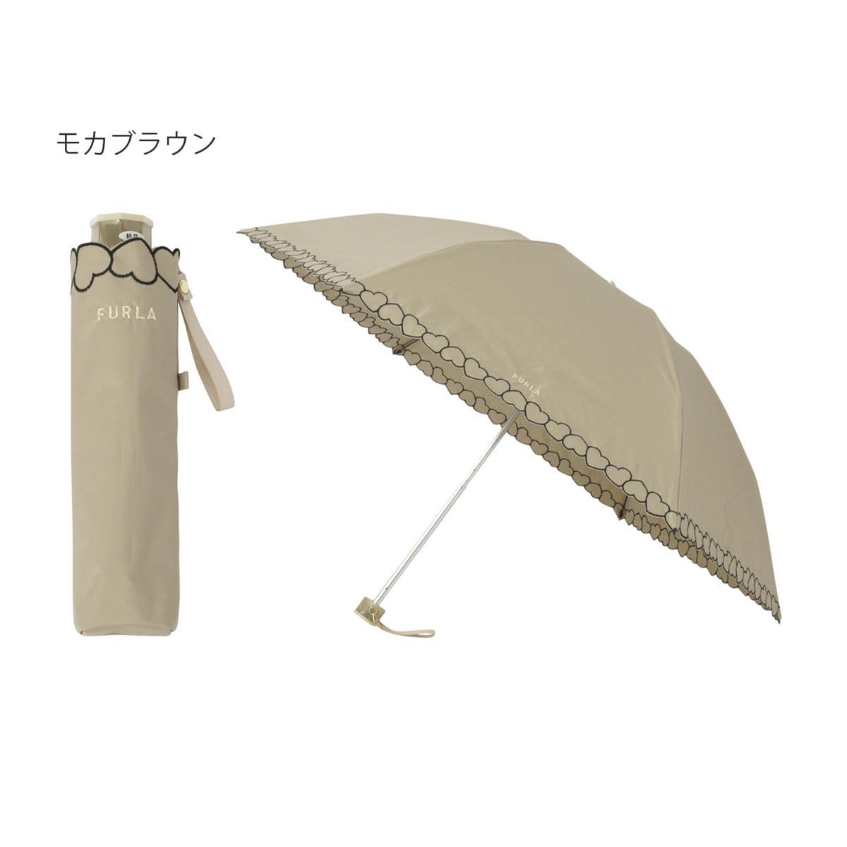 278新品FURLAフルラ晴雨兼用 折りたたみ日傘刺繍オーガンジー楽