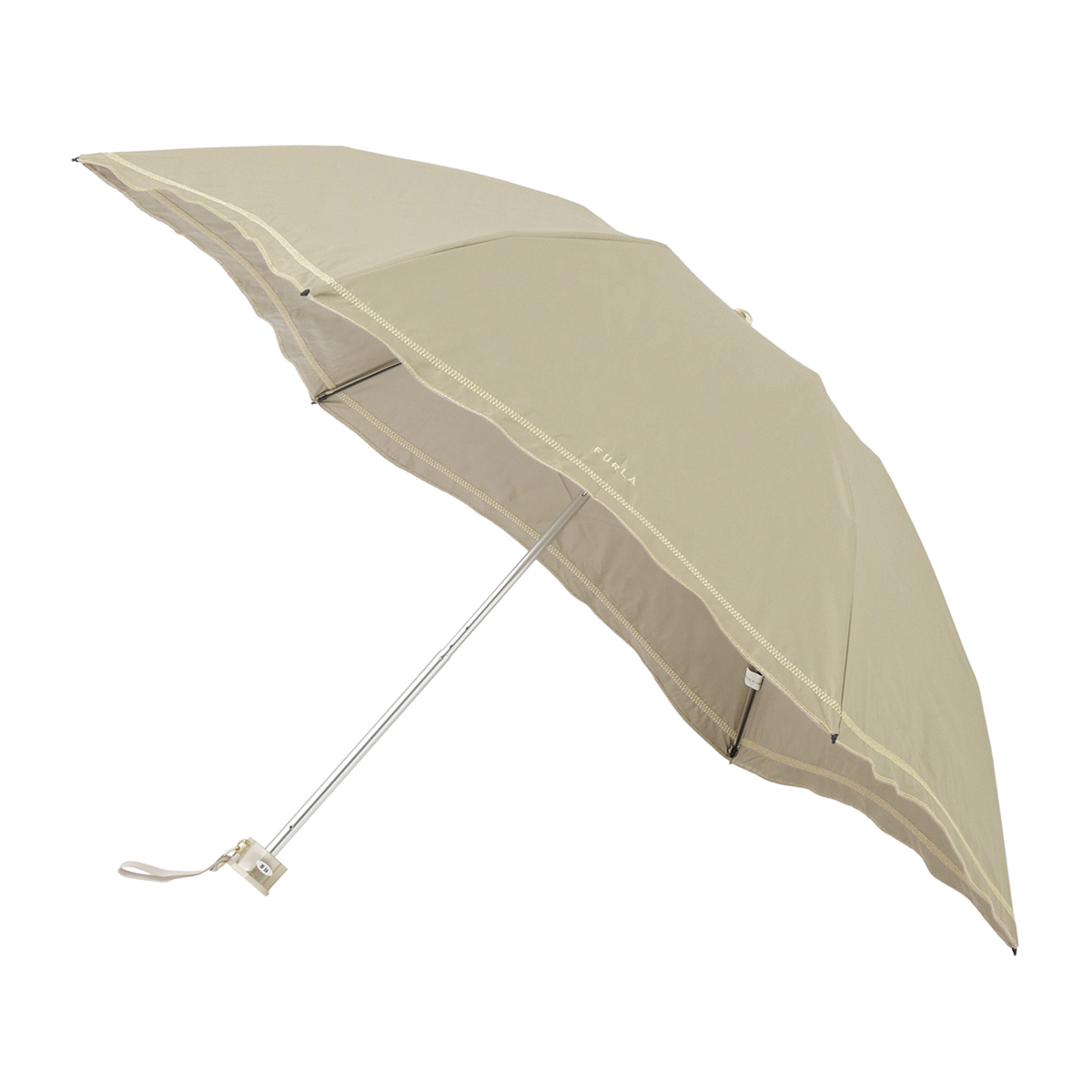 晴雨兼用日傘 折りたたみ傘 ジッパー刺繍 ／遮光 遮熱 UV | フルラ 