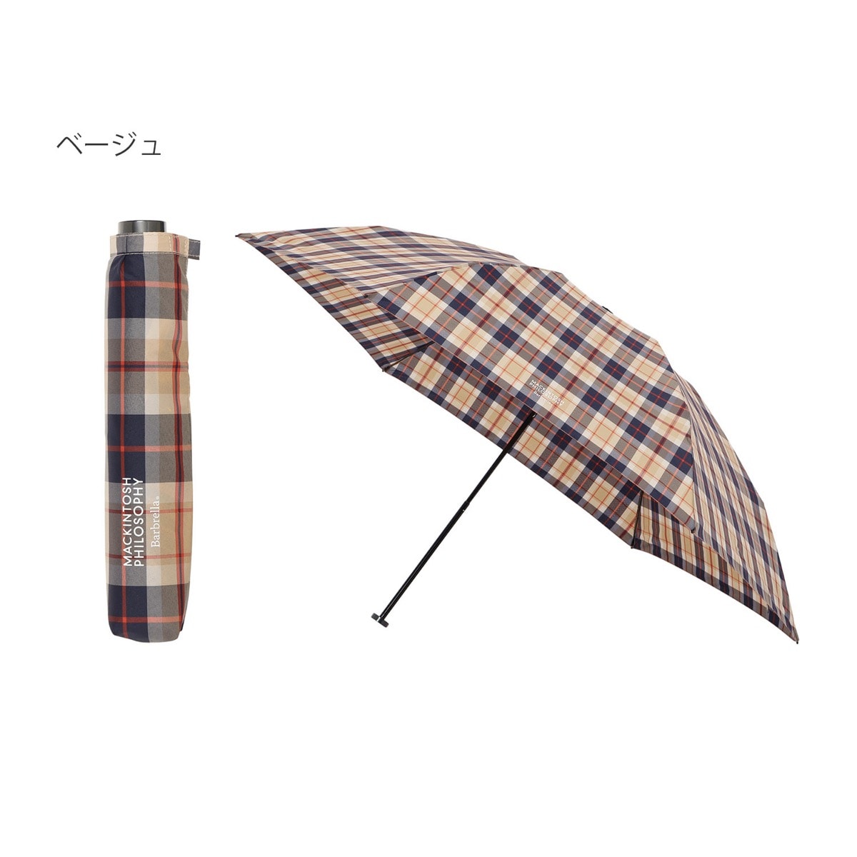 最終価格　新品　マッキントッシュフィロソフィー　Barbrella 折り畳　軽量 超軽量 約95g】雨傘 折りたたみ傘 無地 ロゴ ワンポイント UV