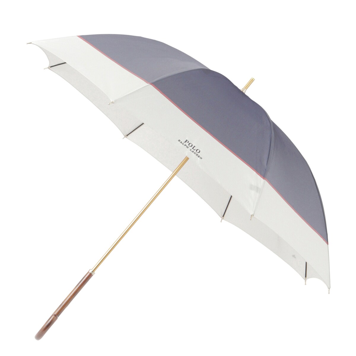 【未使用品】ポロラルフローレン バイカラー 長傘 ネイビー×グリーン 日本製】雨傘 折りたたみ傘 ポロポニー カラーボーダー バイ