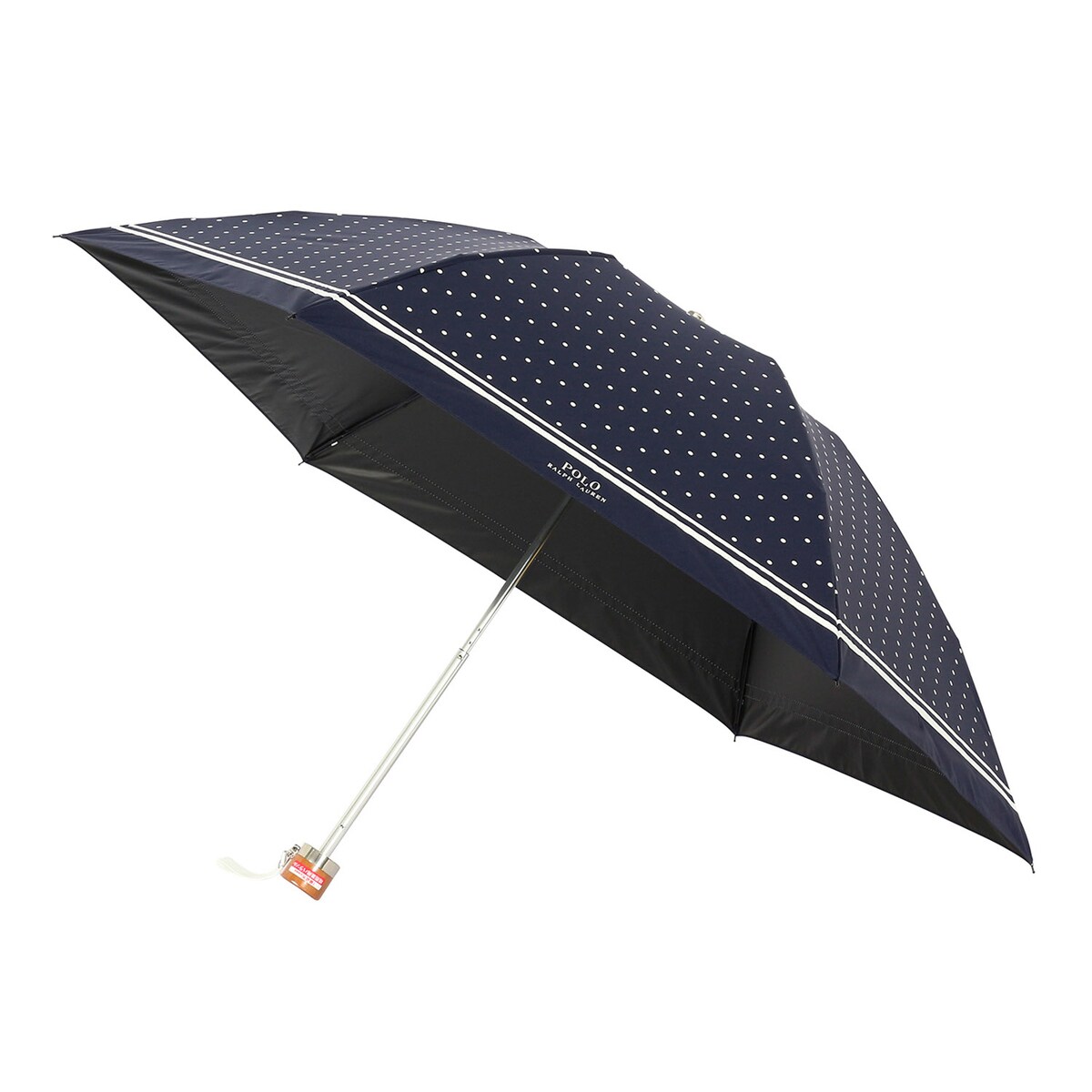 新品　ラルフローレン　一級遮光　日傘　晴雨兼用　ドット　黒 POLO RALPH LAUREN 傘 遮光 晴雨兼用日傘 ドット×グログラン