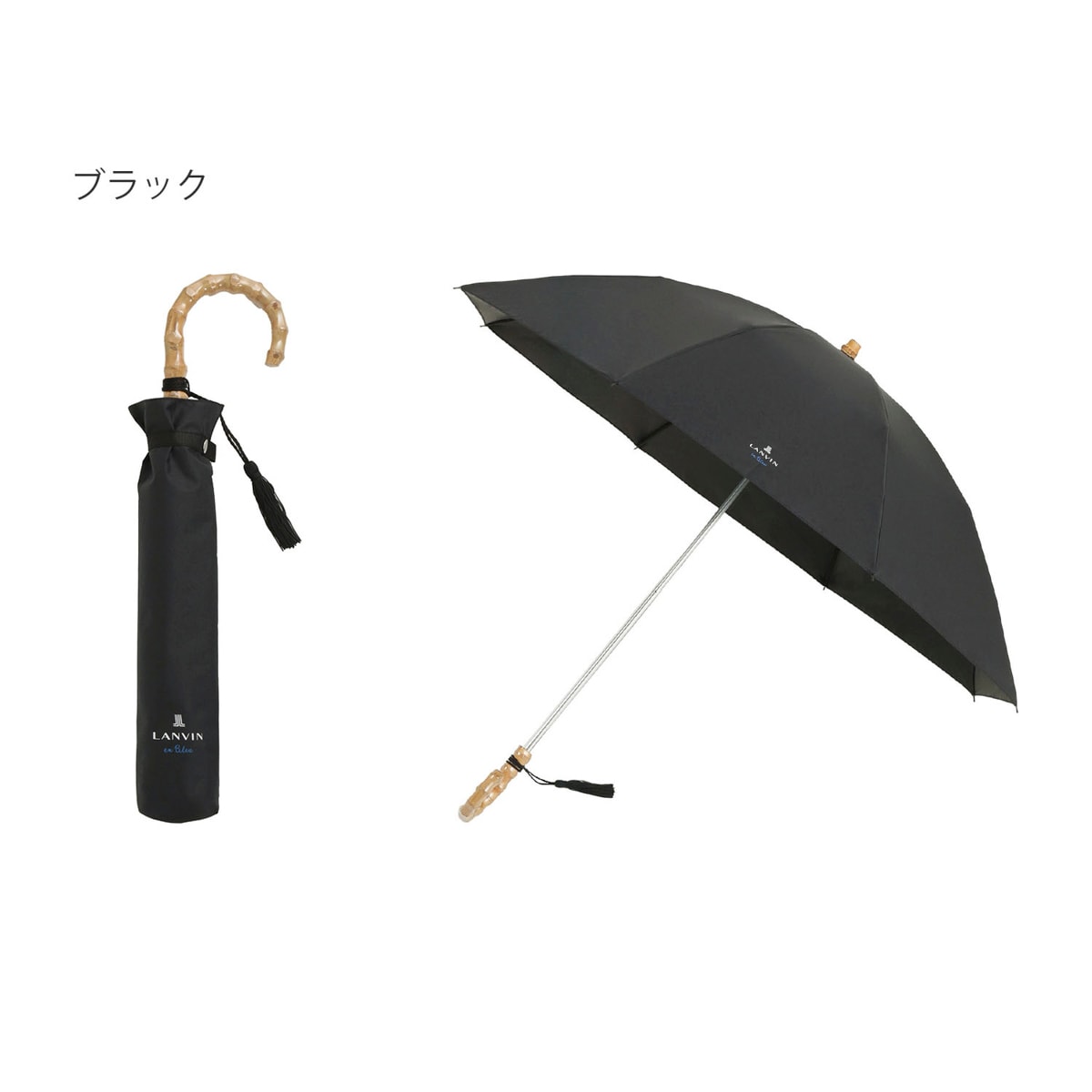 WEB限定】晴雨兼用 折りたたみ傘 バンブーフリル 一級遮光 遮熱