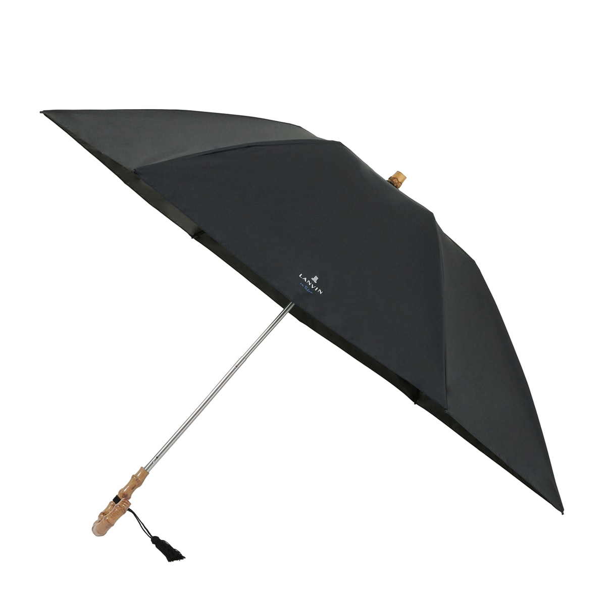 美品♪ ランバン　ブラック 楽折　晴雨兼用　紫外線99%  日傘　フリル Amazon | ムーンバット 【ランバン コレクション】 日傘 楽折