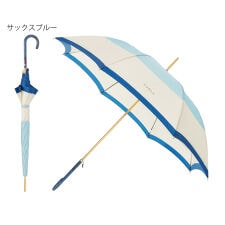 フルラ(FURLA)の【日本製 耐風傘】雨傘 長傘 カラーボーダー ロゴ ワンポイント