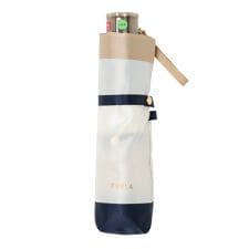 フルラ(FURLA)の【日本製】雨傘 折りたたみ傘 ロゴ ワンポイント カラーボーダー バイカラー パイピング 無地