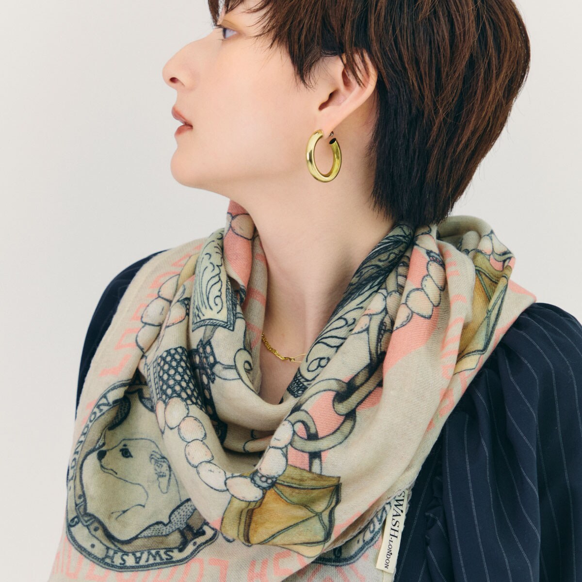 SWASH LONDON 大判ストール ストール】スウォッシュロンドン (SWASH LONDON) Canopy シルク