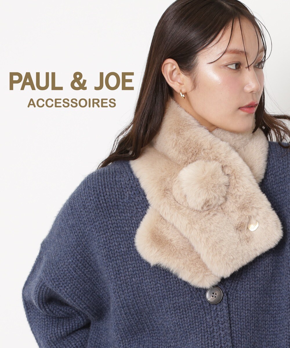 3.1 philip lim ファー　マフラー ポン付きフェイクファーマフラー 15×85cm ロゴチャーム付き