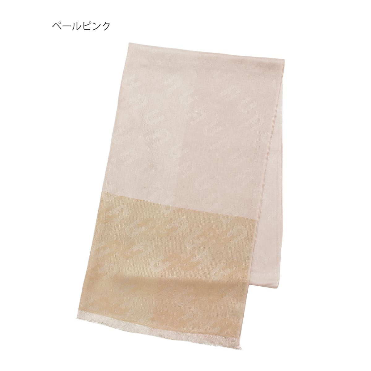 シルクカシミヤ梳毛薄手ストール 55×185cm カラーブロック ロゴジャ