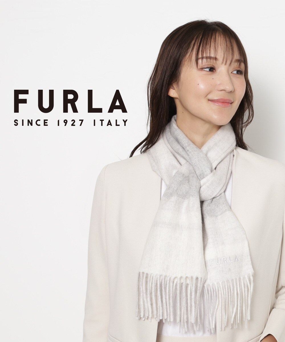 洗える】ウール紡毛厚手マフラー 30×180cm ラメカラーブロック ロゴ