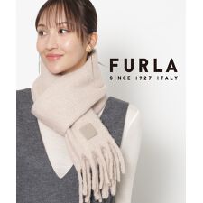 【日本製】本革ネーム付き アルパカ混シャギーマフラー 25×180cm 無地  ロゴ