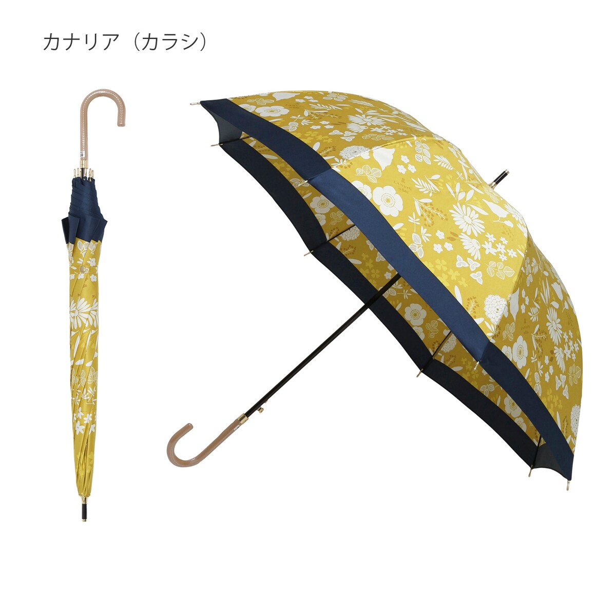 雨傘】 フルラ (FURLA) カラーボーダー ロゴプリント 長傘
