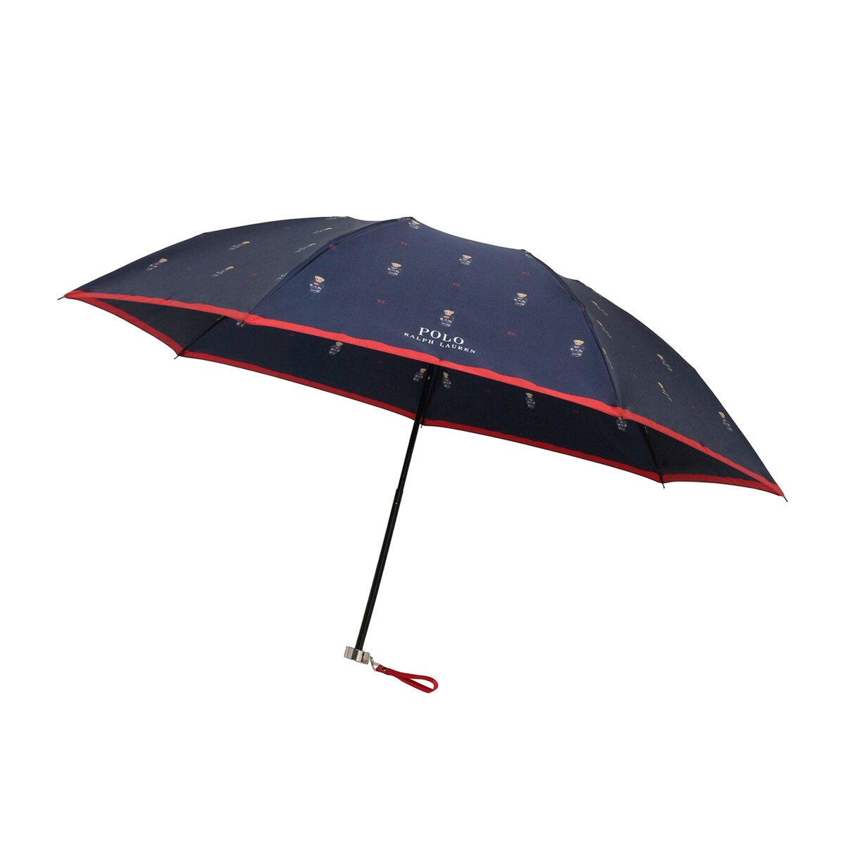 miyu655 ポロベア　折りたたみ傘（雨傘） 雨傘 折りたたみ傘 ポロベア ロゴ バイカラー パイピング UV