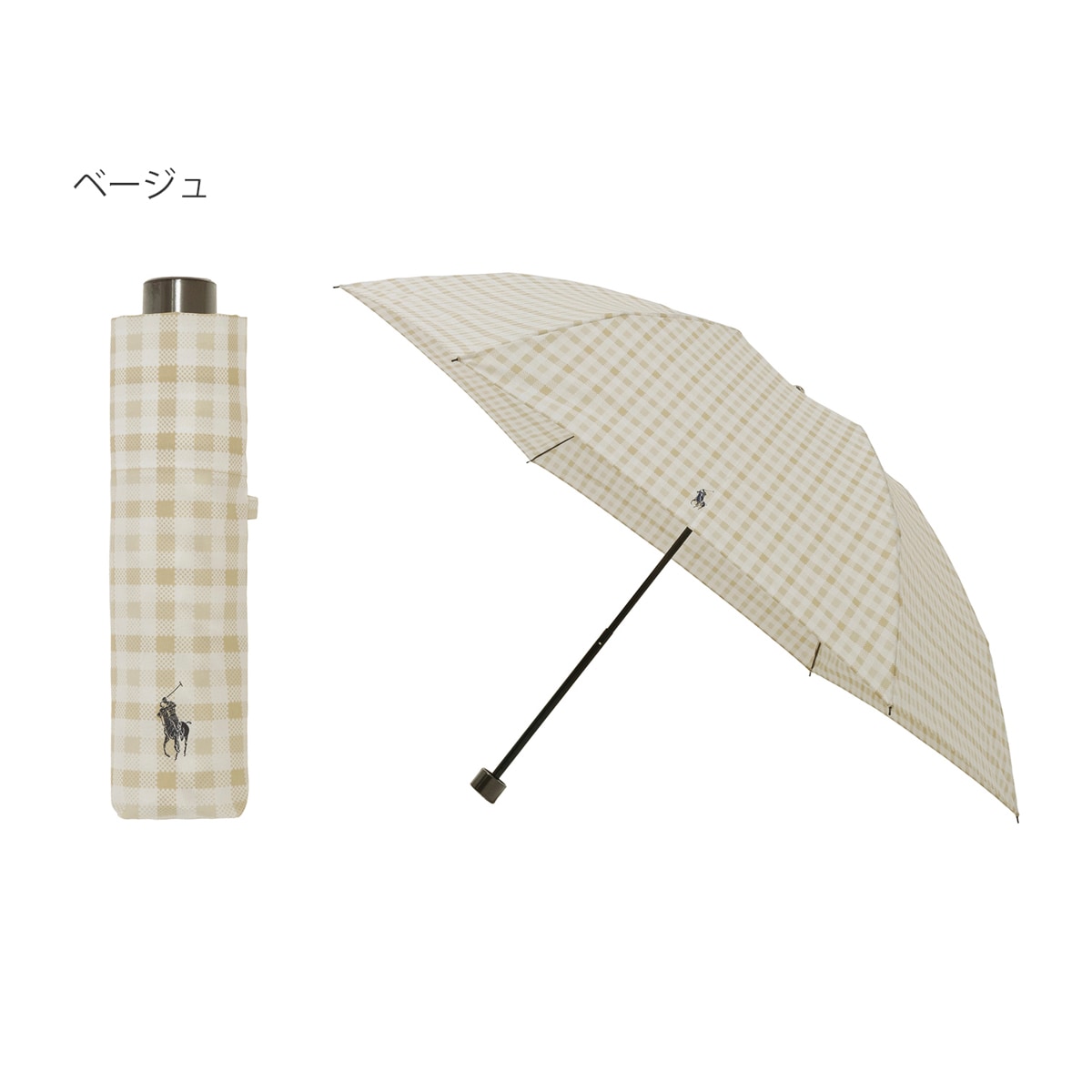 日本製】雨傘 折りたたみ傘 ポロポニー ロゴ ワンポイント