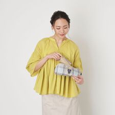 ポロ ラルフ ローレン(POLO RALPH LAUREN)の【WEB限定】雨傘 折りたたみ傘 ケース入り ポロベア ロゴ チェック パイピング 無地 UV