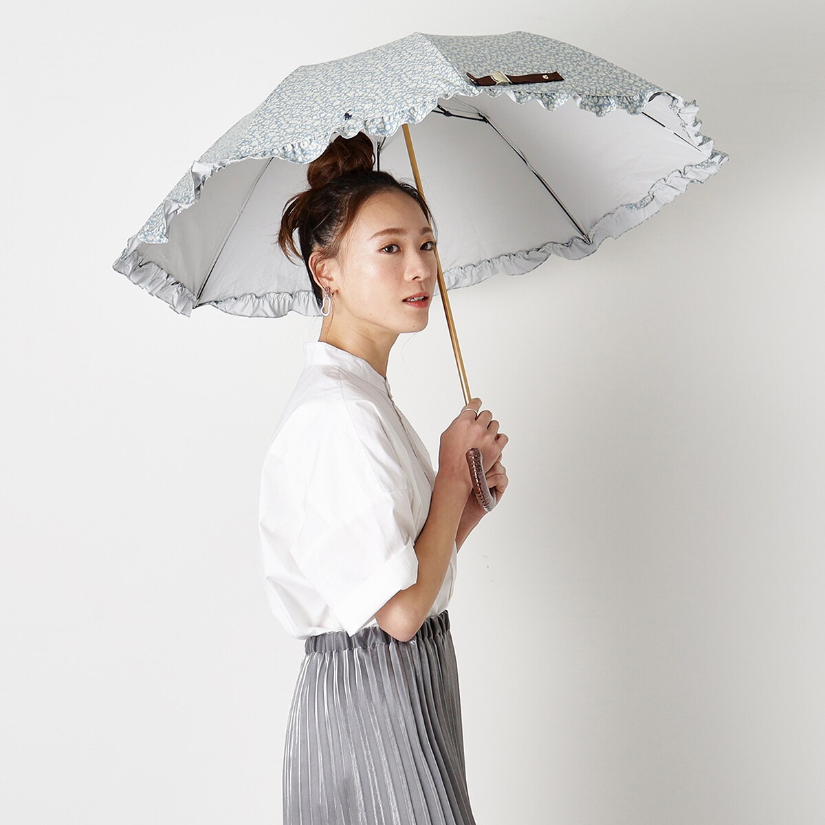 ポロ ラルフローレン 晴雨兼用日傘 デイジーフリル ポロポニー POLO RALPH LAUREN 晴雨兼用日傘 デイジーフリル ポロポニー