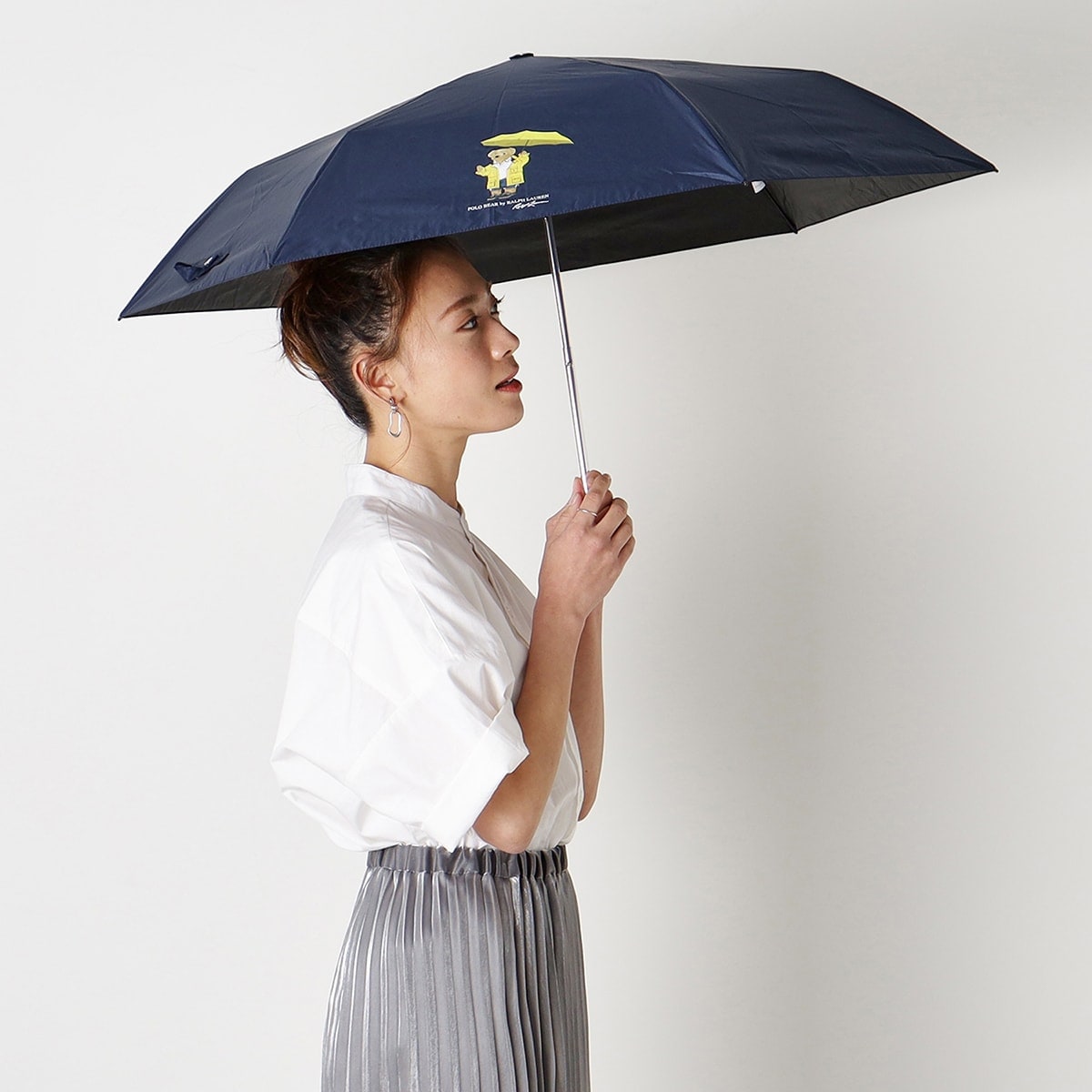 新品　ポロラルフローレン　雨天兼用　一級遮光　ポロベア　軽量　ポーチケース WEB限定】 遮光 晴雨兼用折りたたみ日傘 ”POLO BEAR” ポーチ付