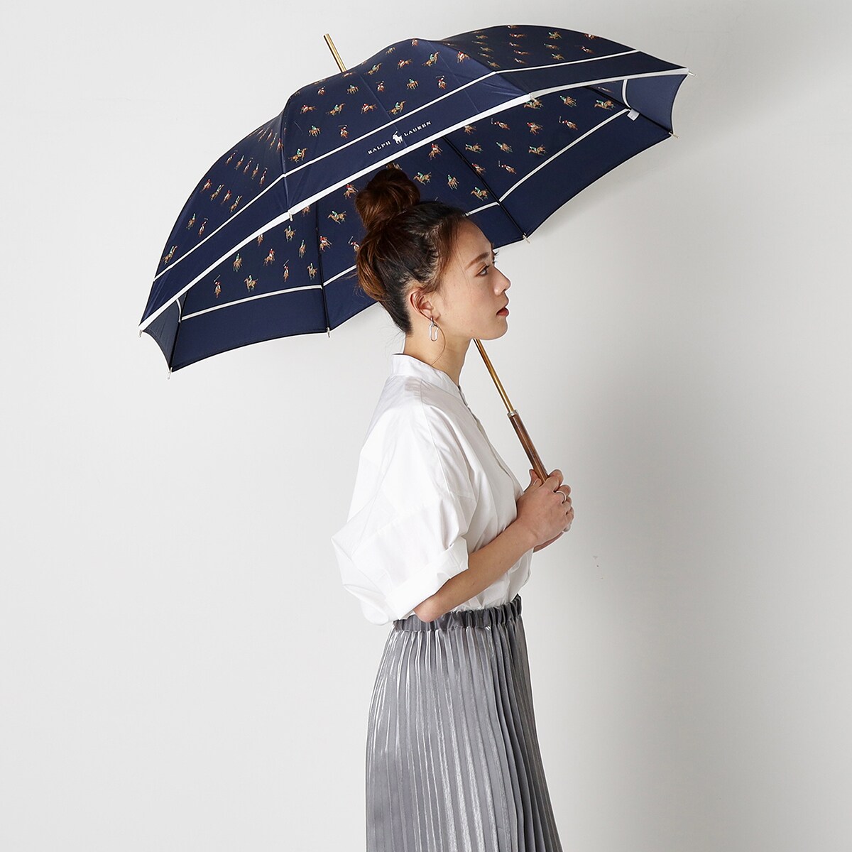 雨傘 長傘 ポロポニー 馬柄 ロゴ ワンポイント UV ユニセックス