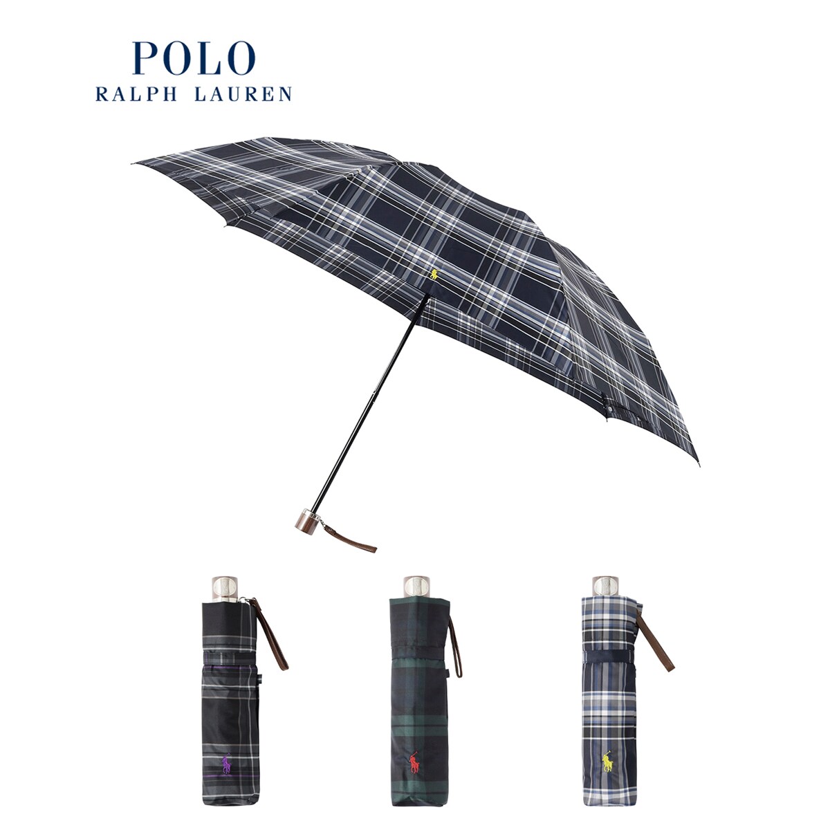 【上品】POLO RALPH LAUREN 折りたたみ傘 ポロポニージャカード 雨傘 折りたたみ傘 ジャカード ポロポニー UV ユニセックス