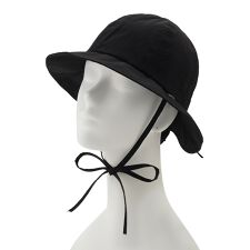 チューリップハット 帽子 洗える UV サイズ調整 リボン 紐付き チャーム付き
