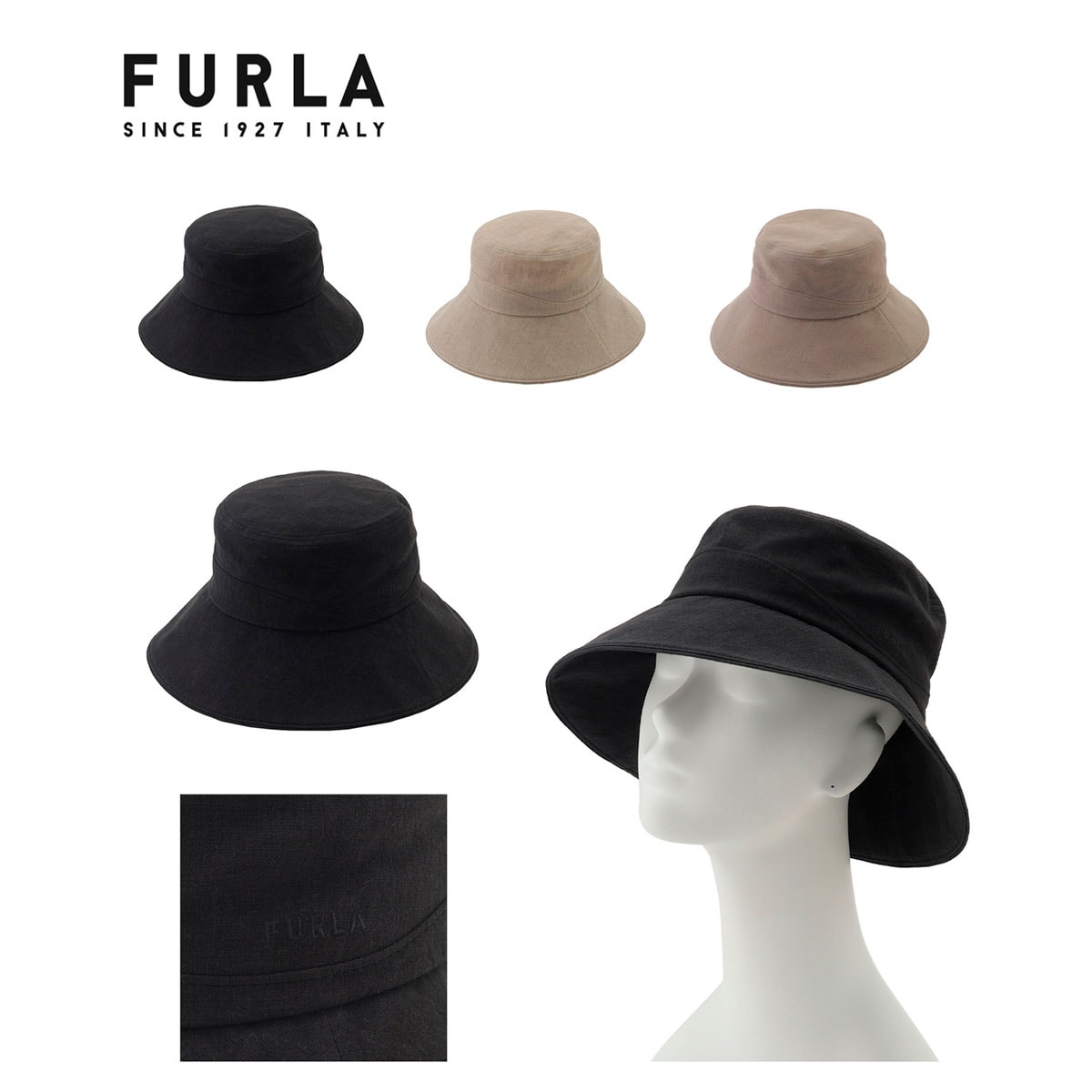 新品☆FURLA フルラ/広つば麦わら帽子 ◎洗える UV対策 - メルカリ
