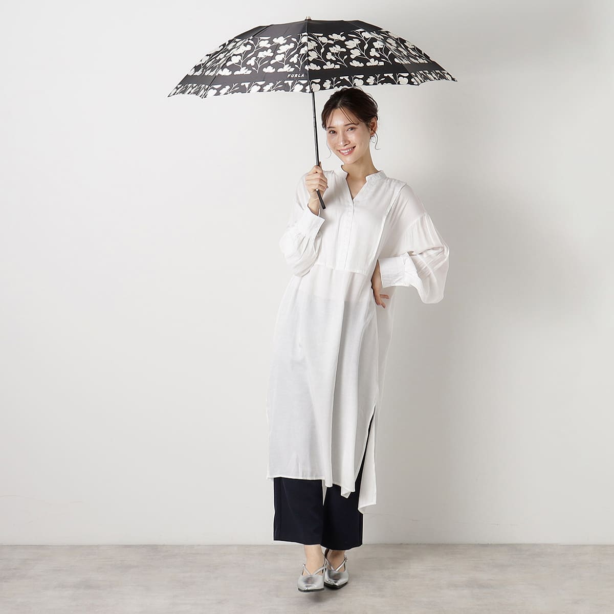 マンハッタナーズ　manhattaner’s 折りたたみ傘　オレンジ Manhattaner's マンハッタナーズ 日傘 折りたたみ傘 晴雨兼用 猫