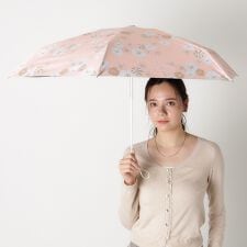 晴雨兼用折りたたみ日傘 5段ミニ 花柄 クリザンテーム 1級遮光 遮熱 UV 軽量 コンパクト