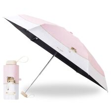 晴雨兼用折りたたみ日傘 5段ミニ 猫柄 スウィングヌネット 1級遮光 遮熱 UV 軽量 コンパクト