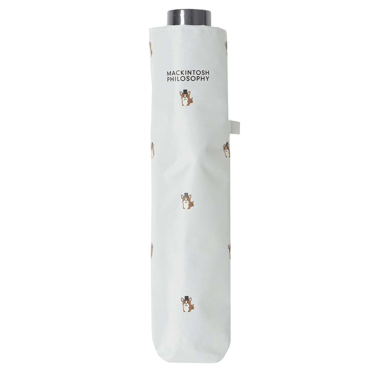 ★新品★マッキントッシュフィロソフィー　晴雨兼用　日傘　楽折　1級遮光　コーギー 晴雨兼用折りたたみ日傘 コーギー 犬柄 ロゴ ワンポイント 1級
