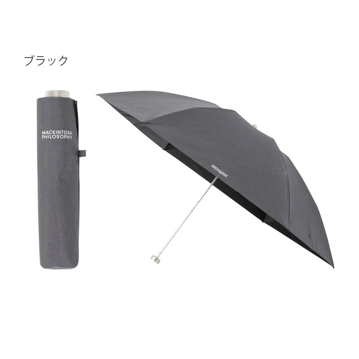 ★新品★マッキントッシュフィロソフィー　晴雨兼用　日傘　楽折　1級遮光　コーギー 晴雨兼用折りたたみ日傘 コーギー 犬柄 ロゴ ワンポイント 1級