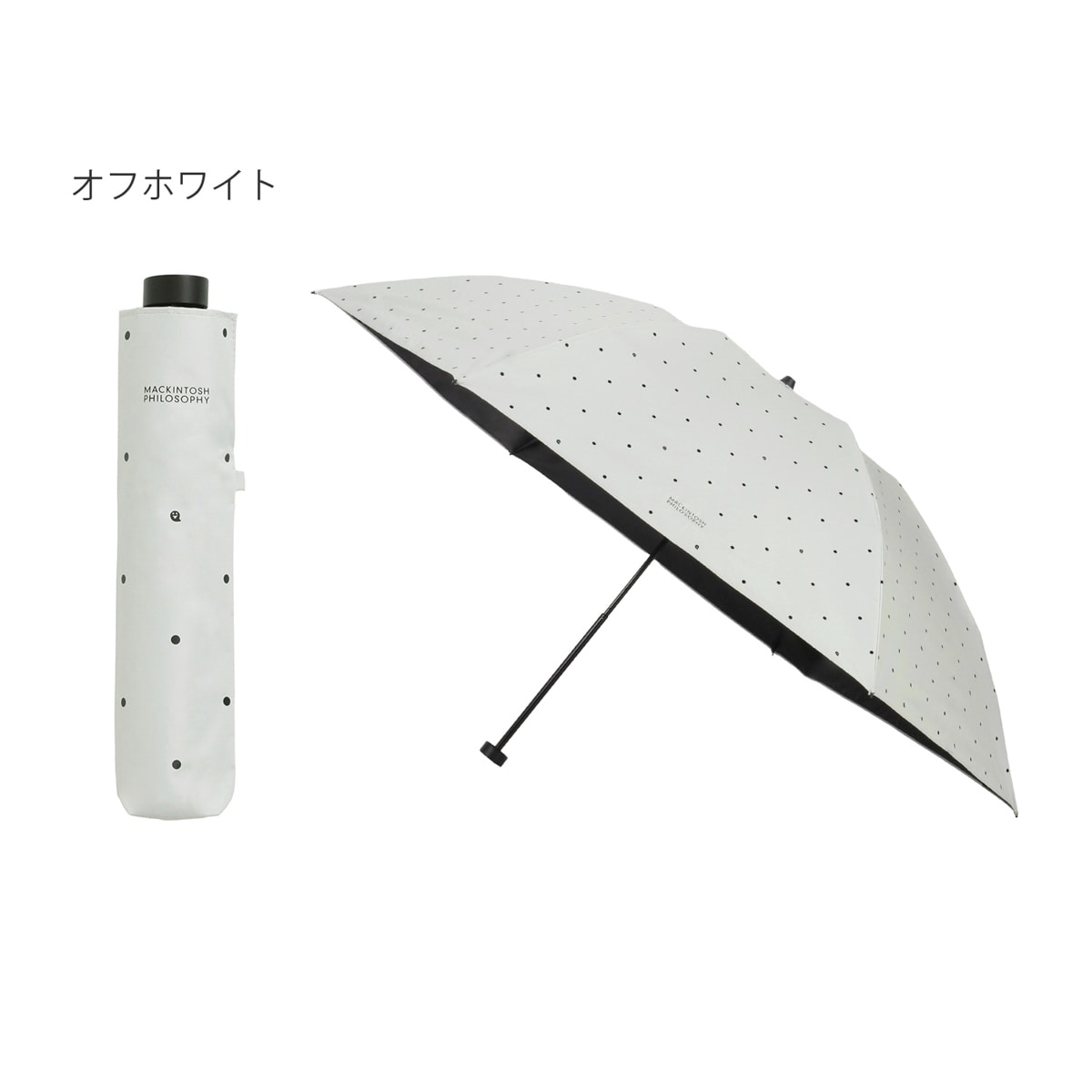 大きい 55cm】晴雨兼用折りたたみ日傘 ドット 水玉 ゴースト