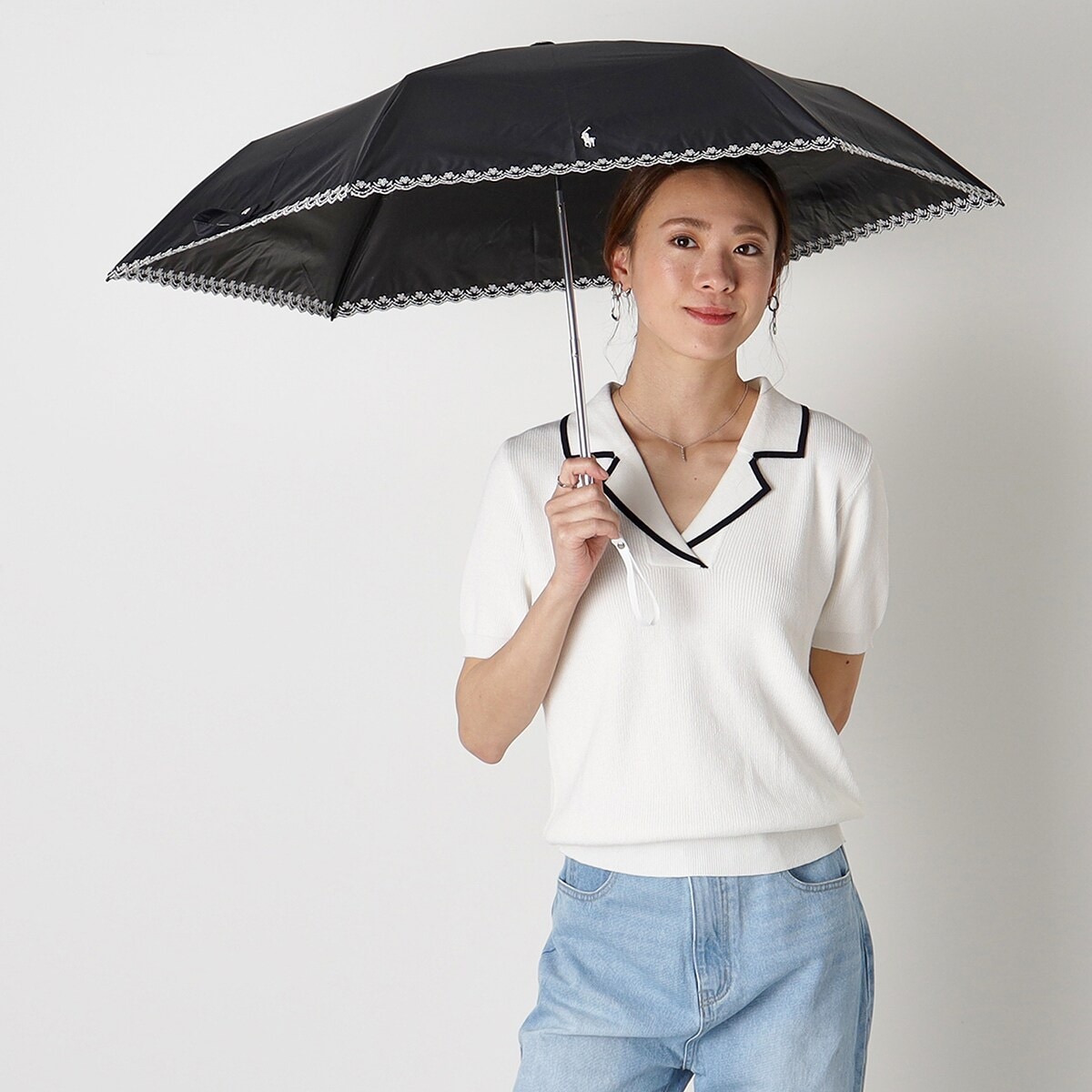 POLO RALPH LAUREN 晴雨兼用日傘 折りたたみ傘 ポロベア遮光UV POLO RALPH LAUREN 晴雨兼用日傘 折りたたみ傘 ポロベアプリント