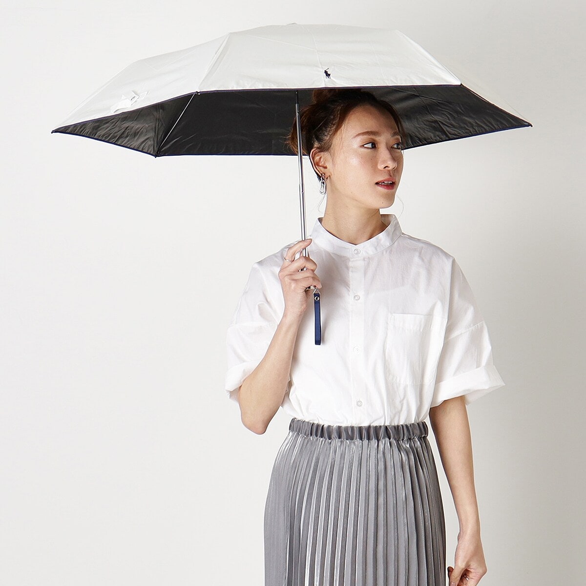 WEB限定】晴雨兼用折りたたみ日傘 ポロベア ポーチ入り 1級遮光