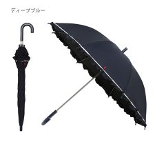 【子供傘】晴雨兼用日傘 長傘 雨傘 晴雨兼用傘 フリル グログラン ポロポニー 遮光 遮熱 UV