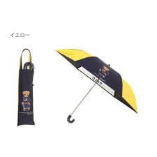 【子供傘】晴雨兼用折りたたみ日傘 雨傘 カラーコンビ ビニール ポロベア 遮光 遮熱 UV 軽量